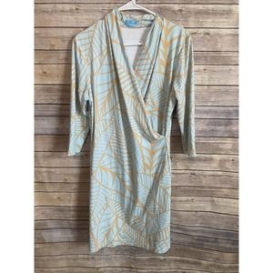 J. McLaughlin Panama Dress Blue Catalina Cloth Women’s Size Large